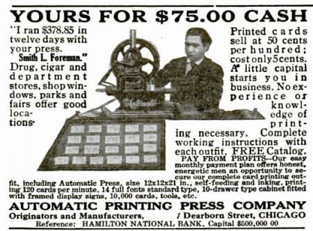 image: 1910 Ad for ''The Automatic''